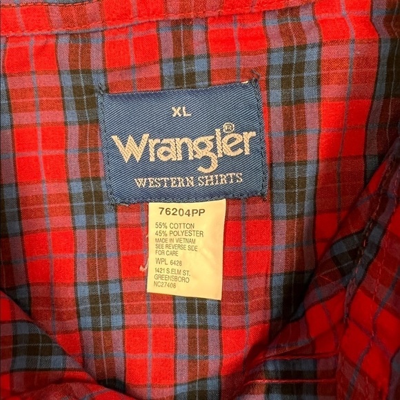 WRANGLER XL WESTERN SHIRT SHORT SLEEVE - Picture 3 of 3